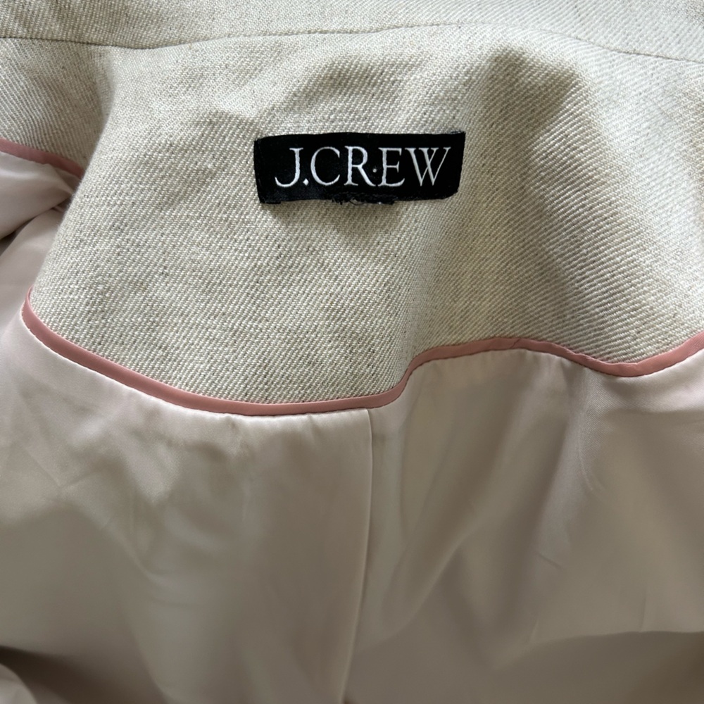 J Crew Alexandra Flax Ivory Linen Blazer - Picture 11 of 14